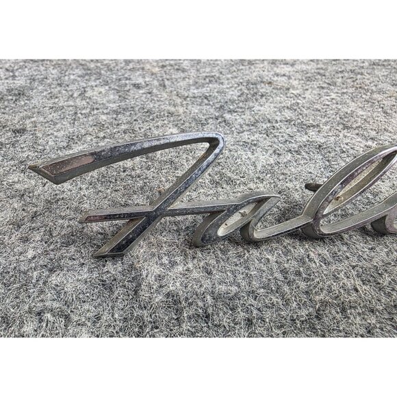 Vintage Ford Falcon Chrome Emblem Badge Ornament Long Classic Car Accessory - Picture 2 of 8